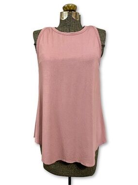 SheBird Freedom Racerback Bra Tank Built-In Bra Racerback Dusty Rose Size 6 EUC
